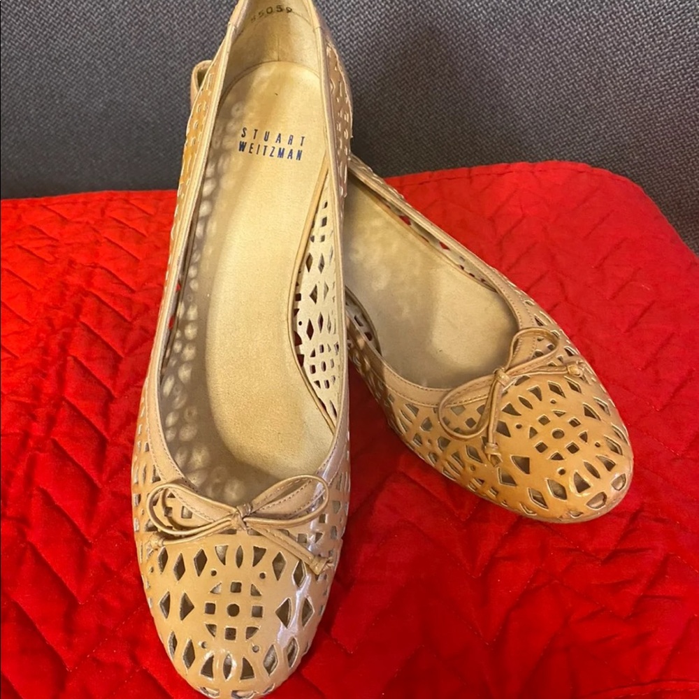 Stuart Weitzman Kitten Heel Neutral Pumps - image 1